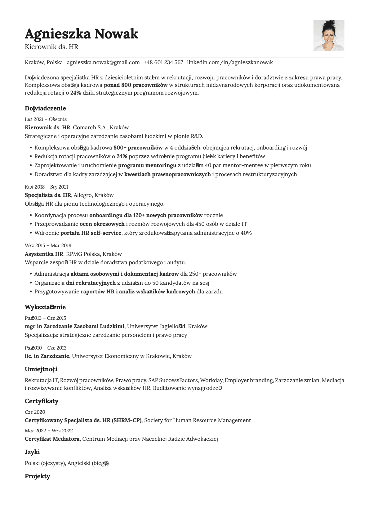 Nickel Photo resume template preview