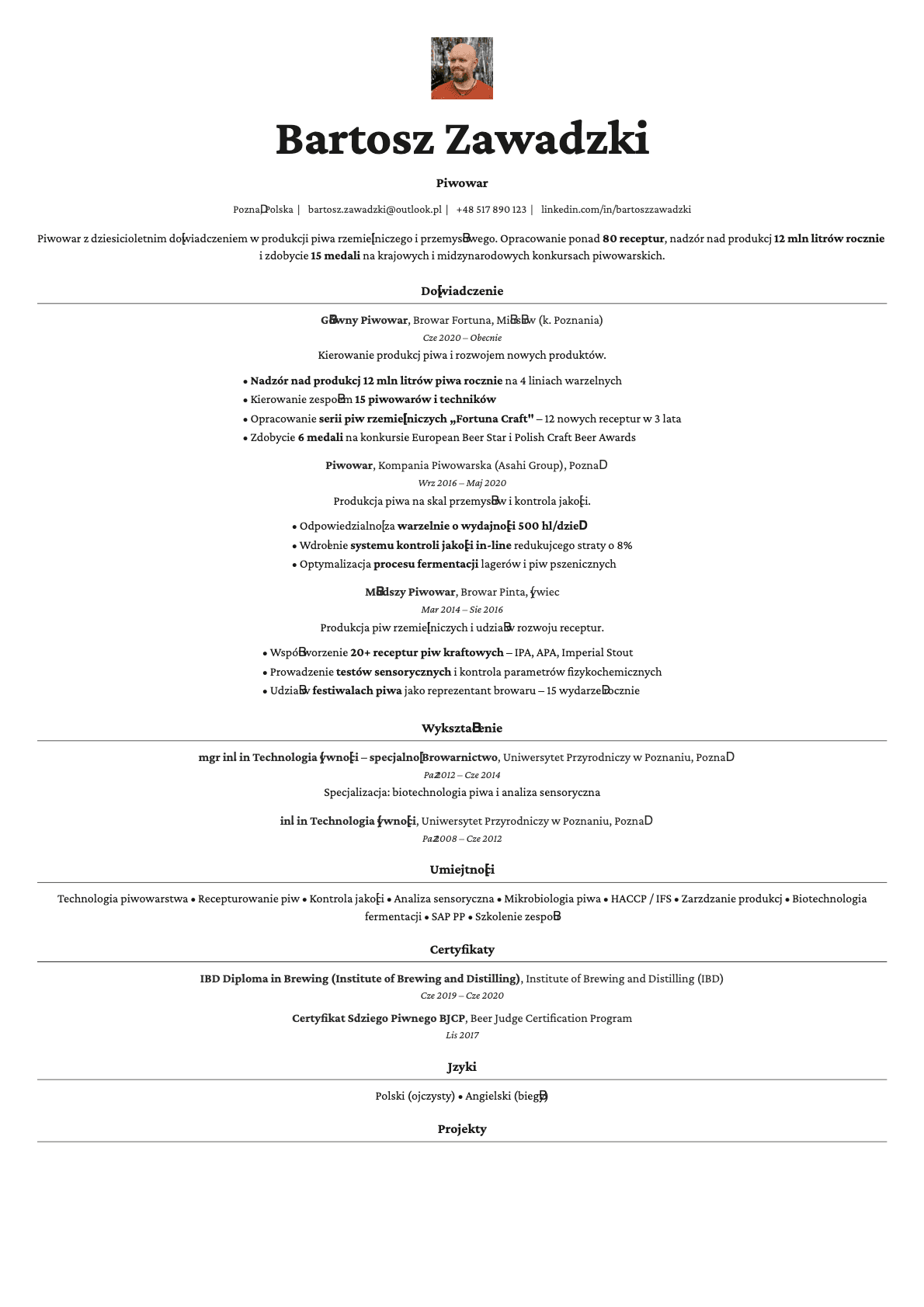 Topaz Photo resume template preview