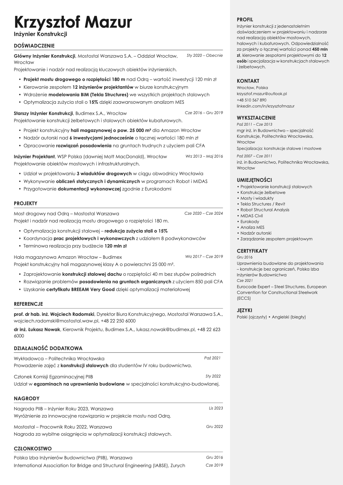 Vanta resume template preview