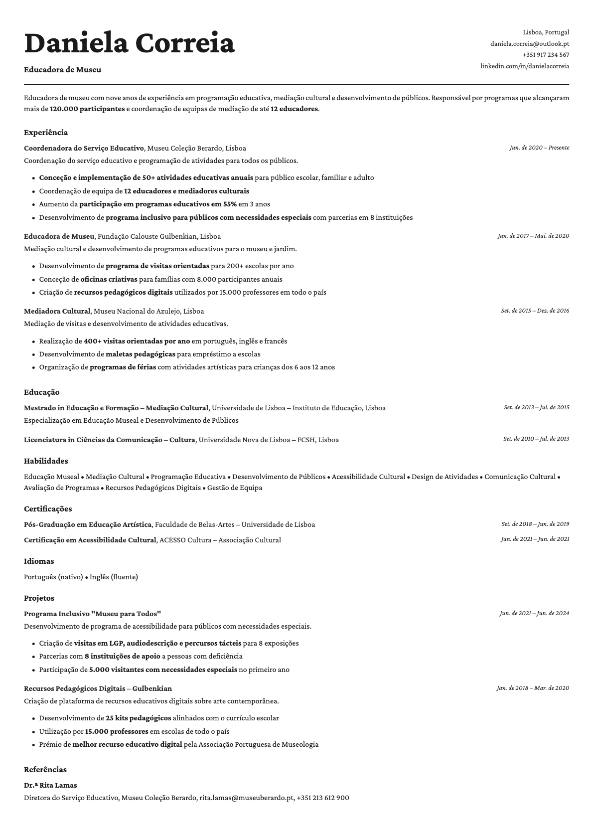 Cobalt resume template preview