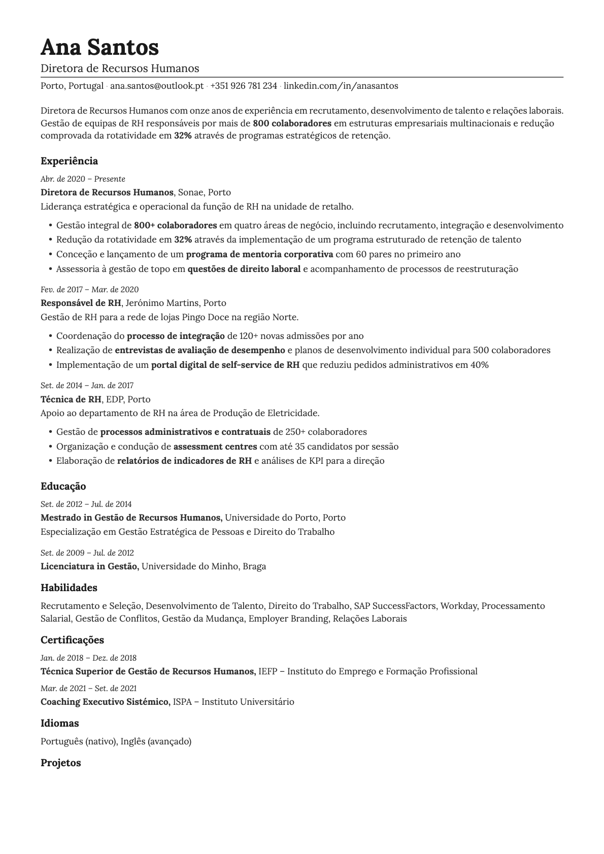 Nickel resume template preview