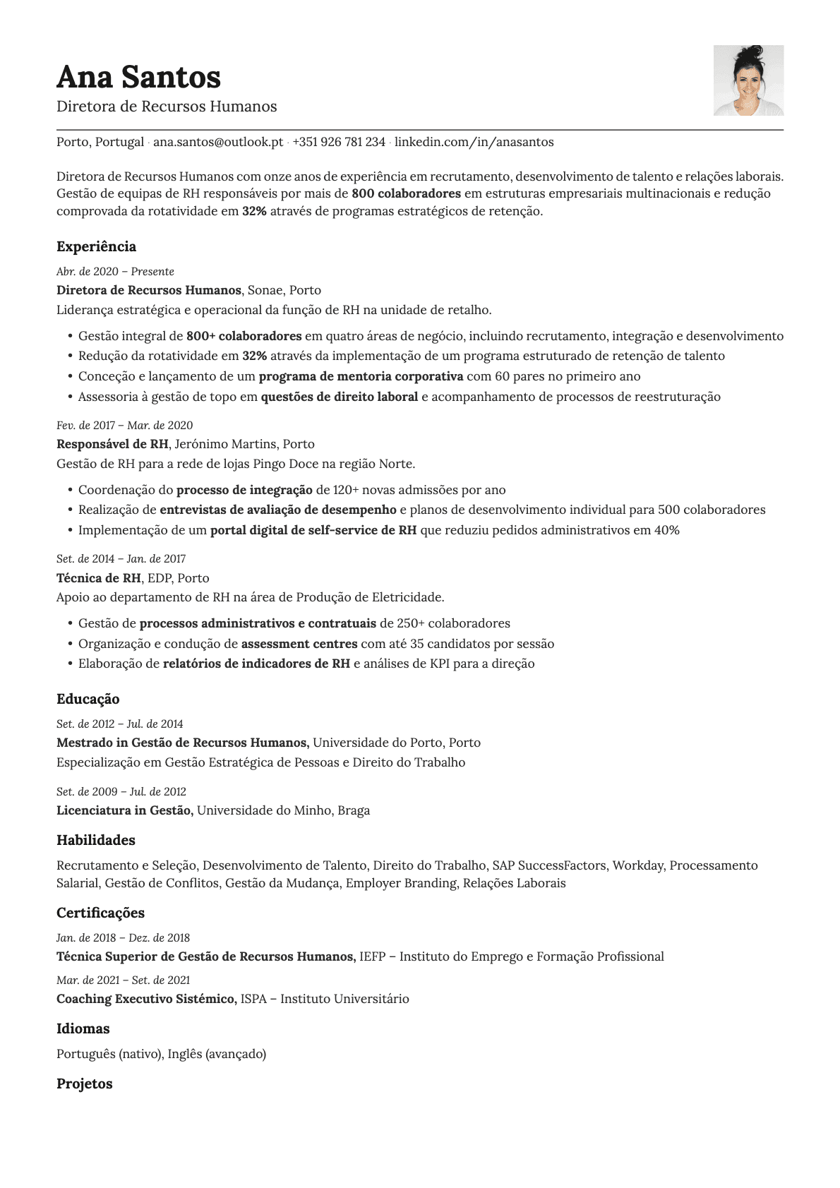 Nickel Photo resume template preview