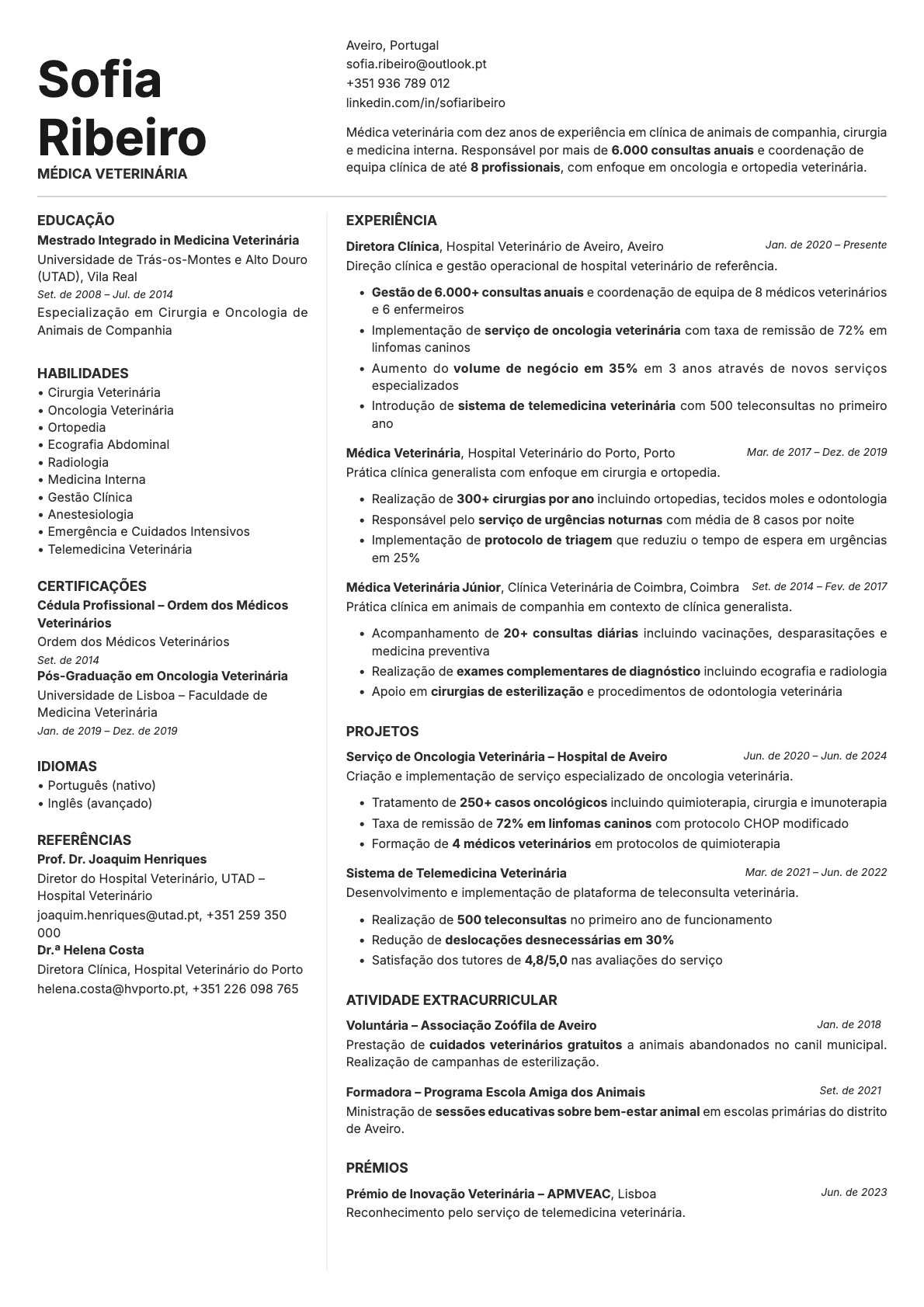 Obsidian resume template preview