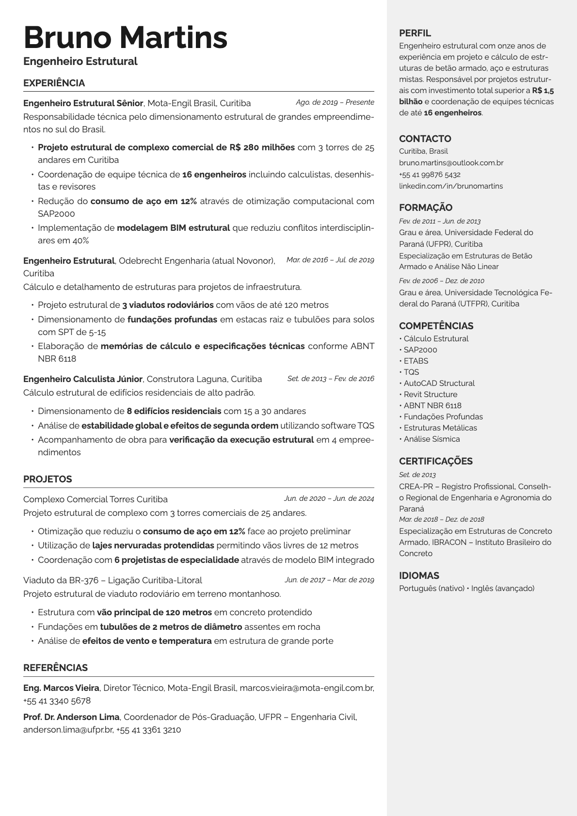 Vanta resume template preview