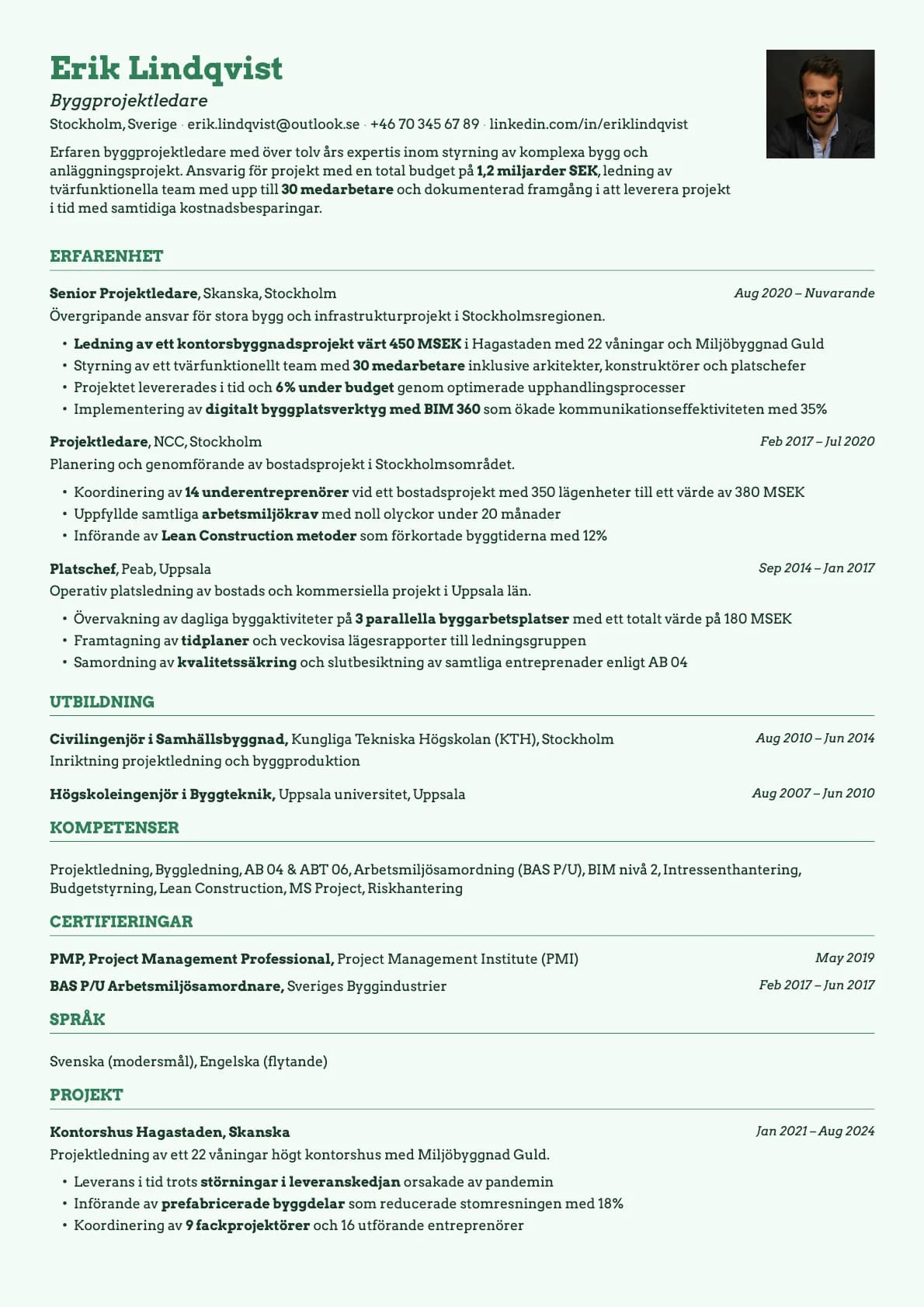 Emerald template preview