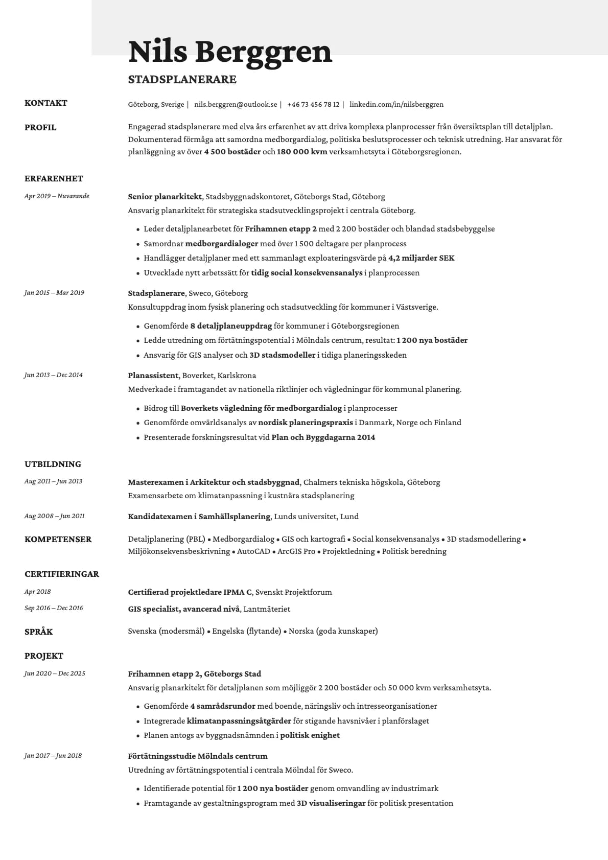 Ivory resume template preview