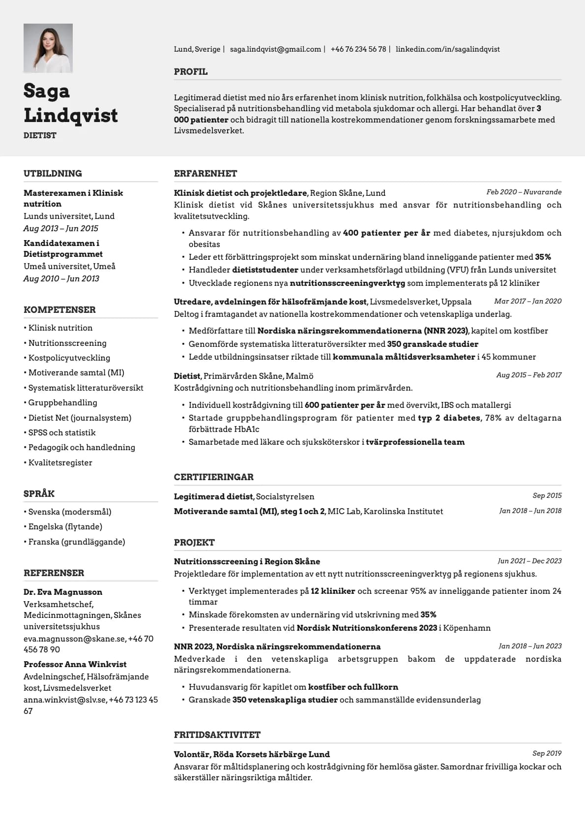 Limestone Photo resume template preview