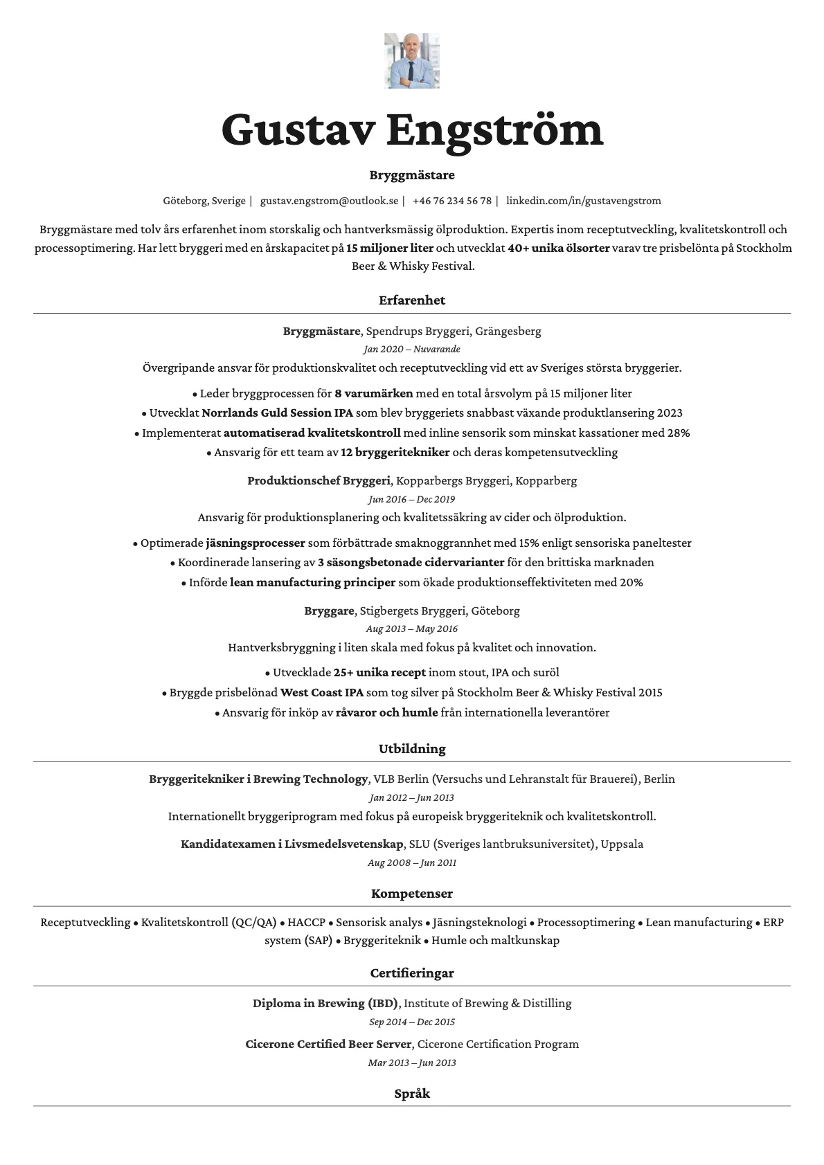 Topaz Photo resume template preview