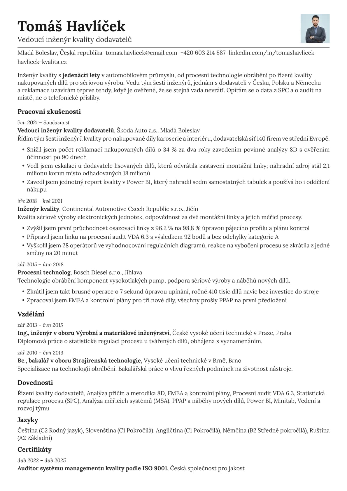 Nickel Photo resume template preview