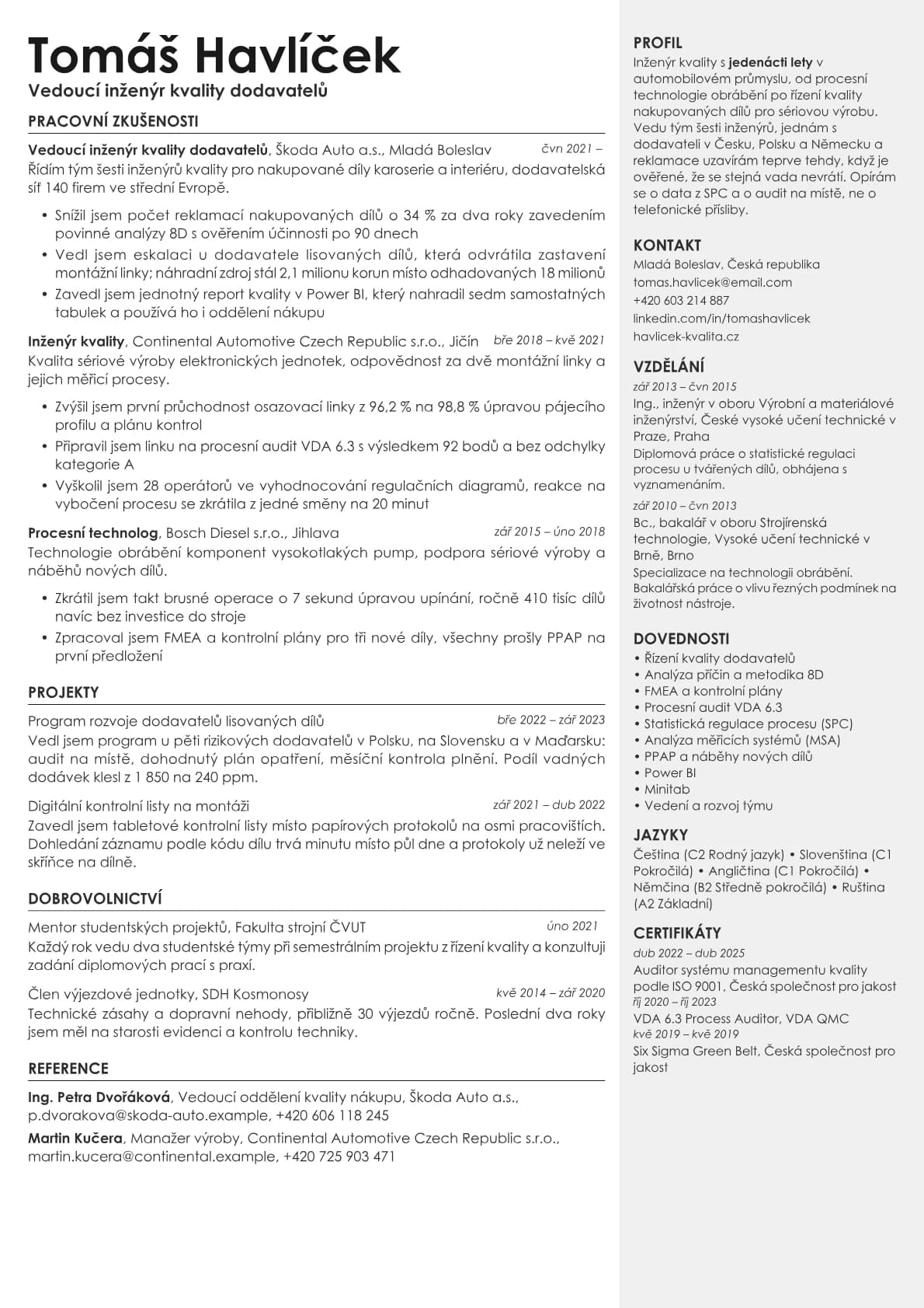 Vanta resume template preview