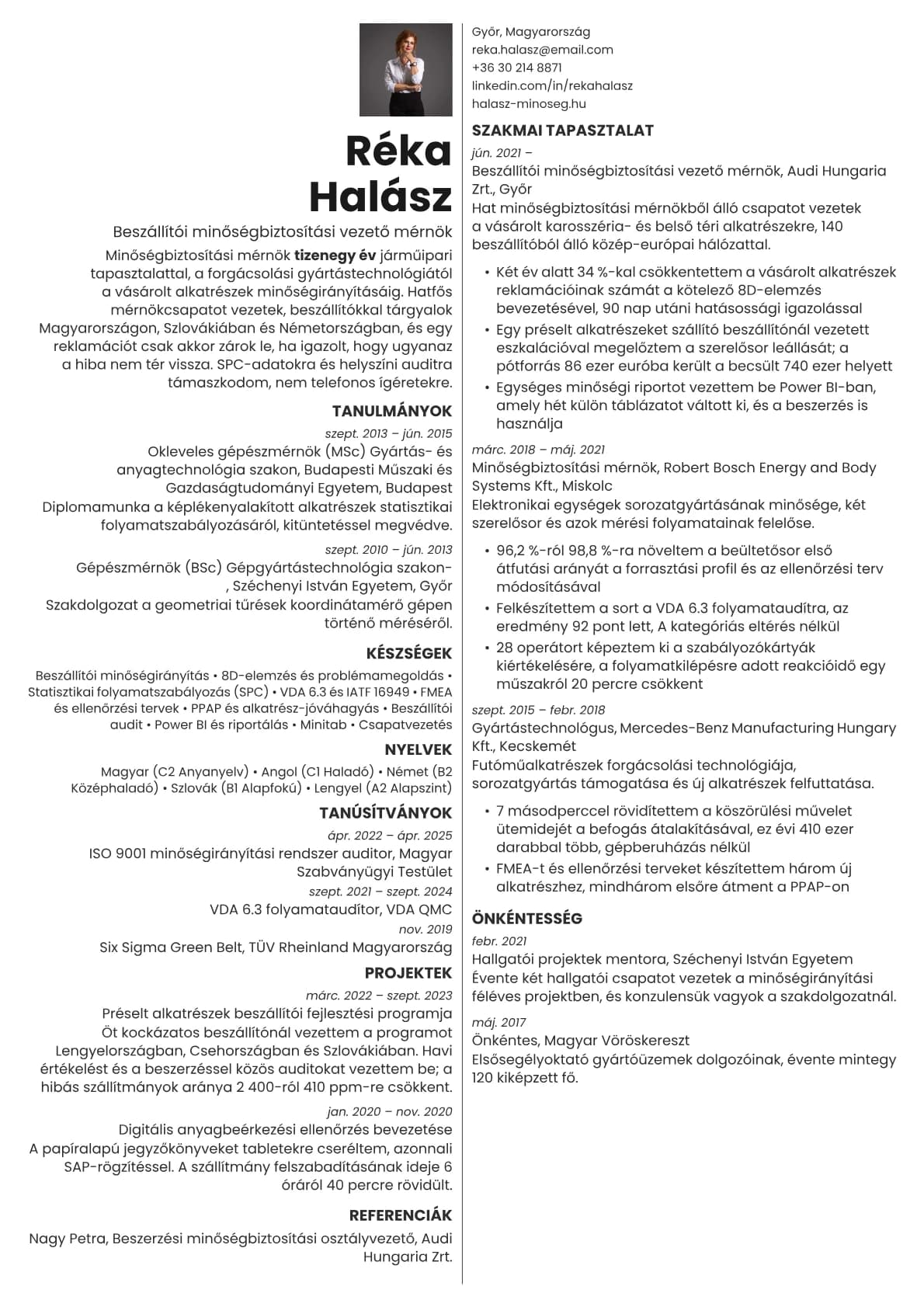 Amber Photo resume template preview