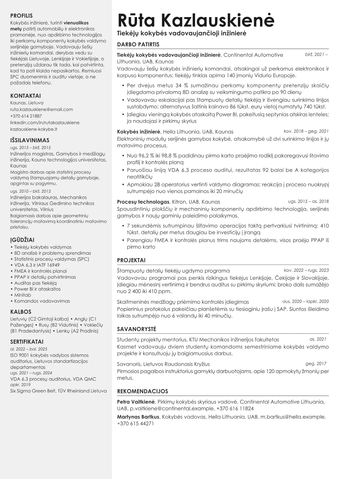 Aurum resume template preview