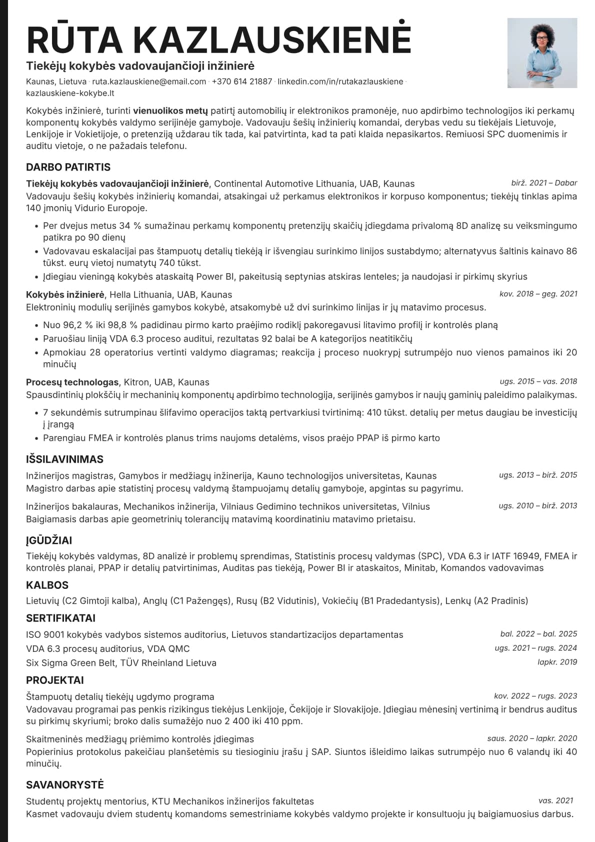 Bold Edge Photo resume template preview
