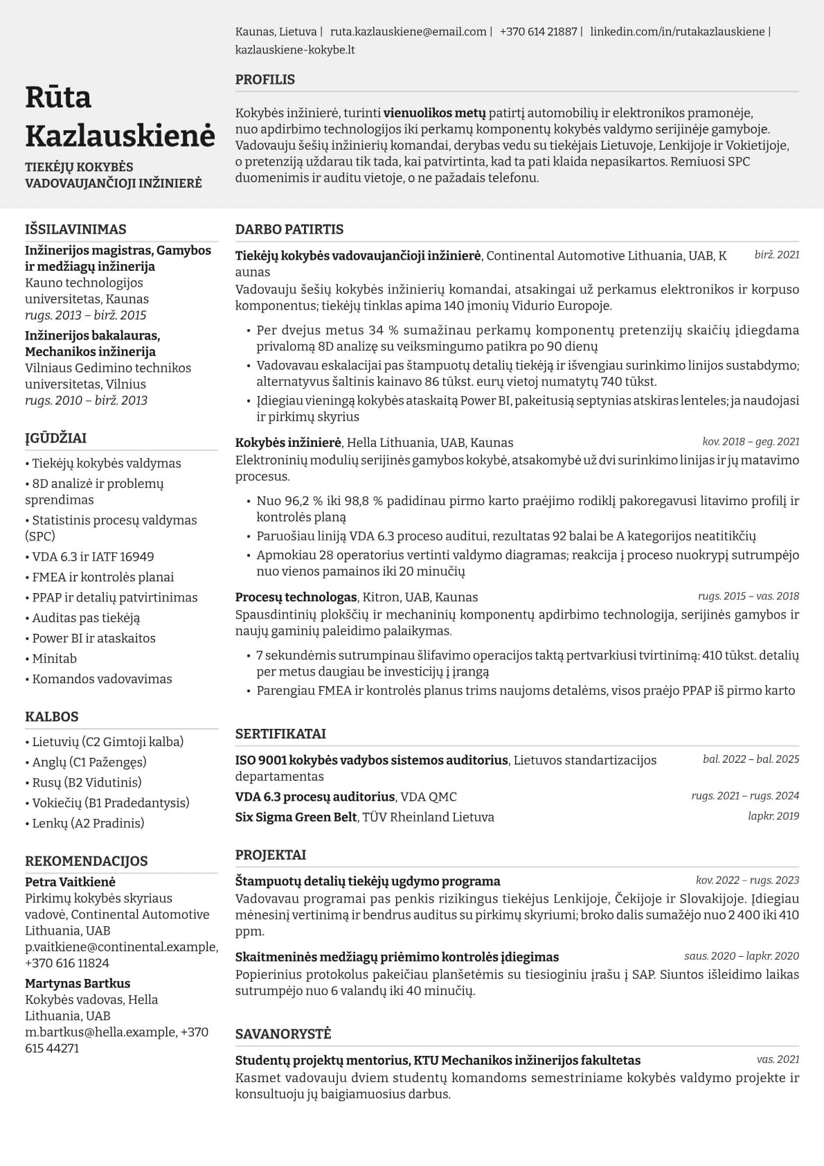 Limestone resume template preview