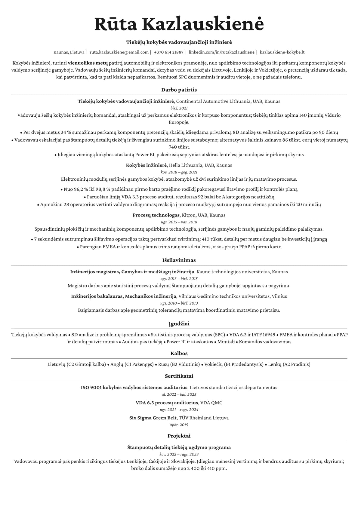 Topaz resume template preview