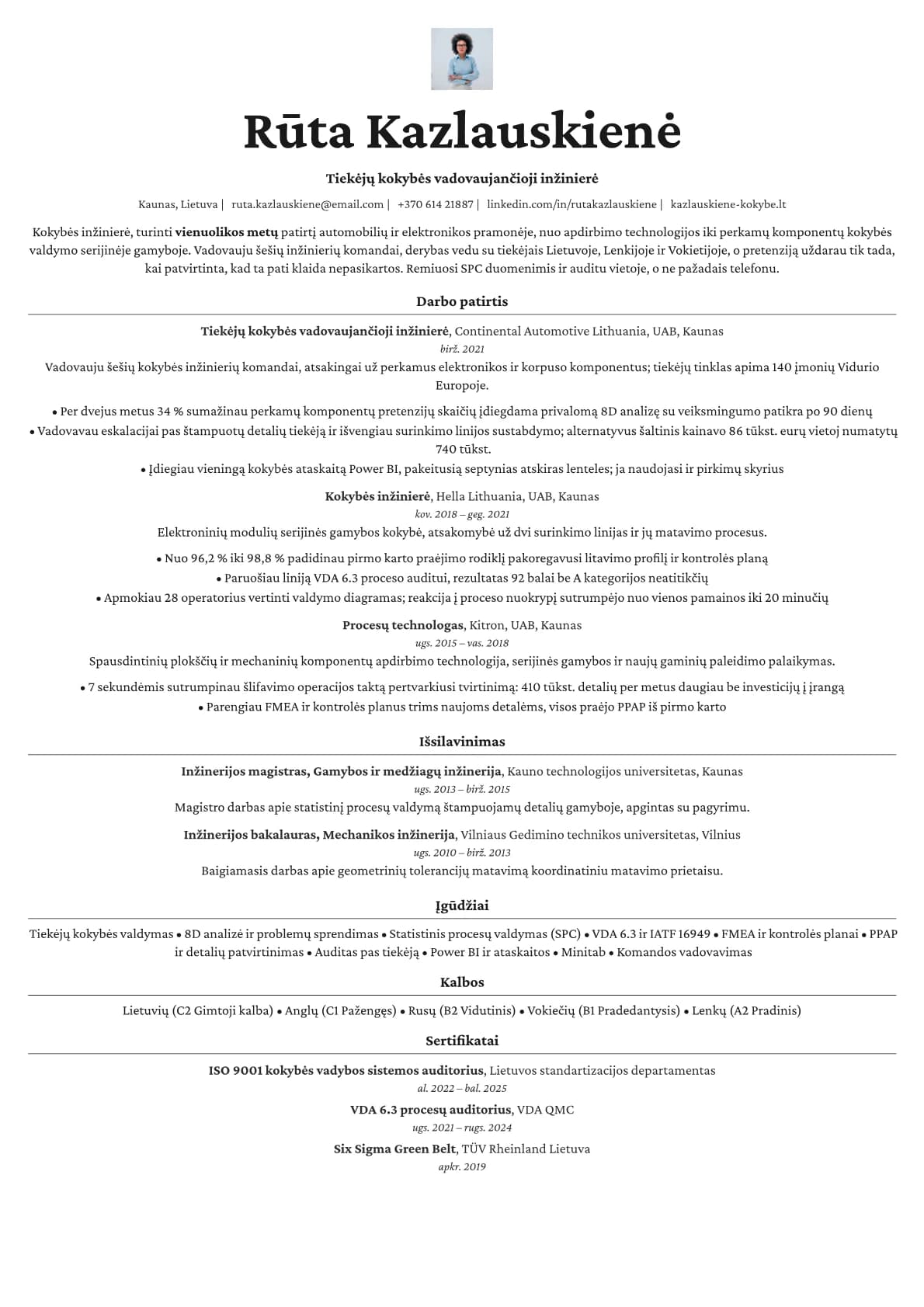 Topaz Photo resume template preview