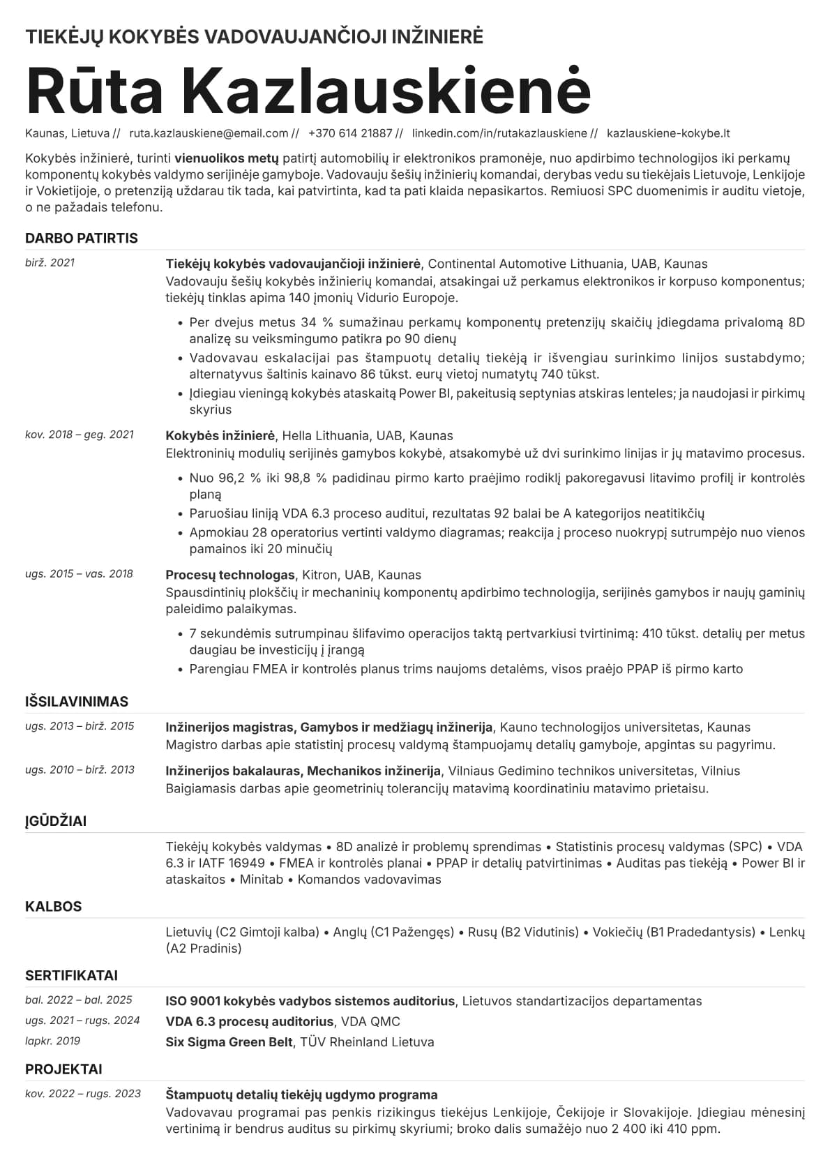 Zinc resume template preview
