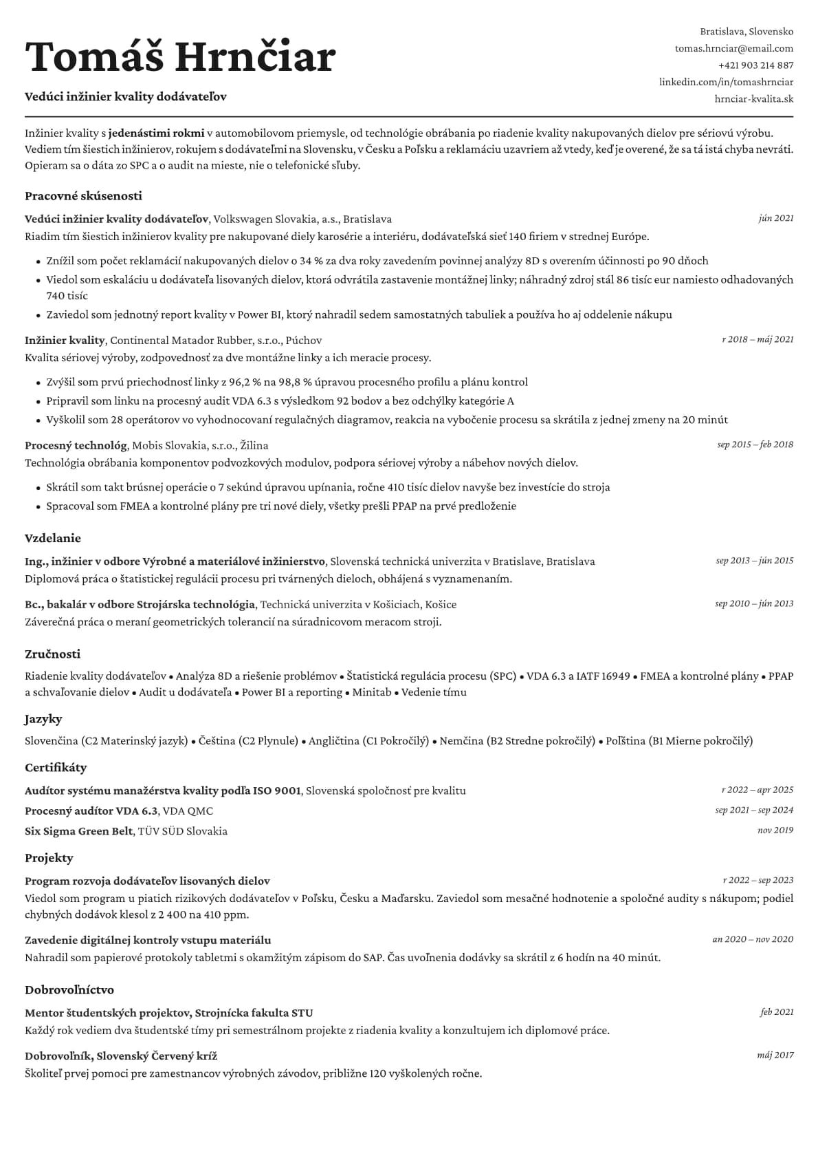 Cobalt resume template preview