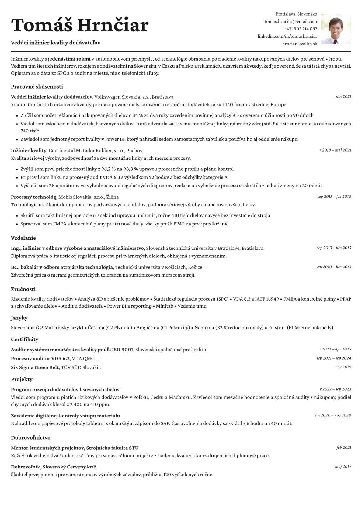 Cobalt Photo resume template preview