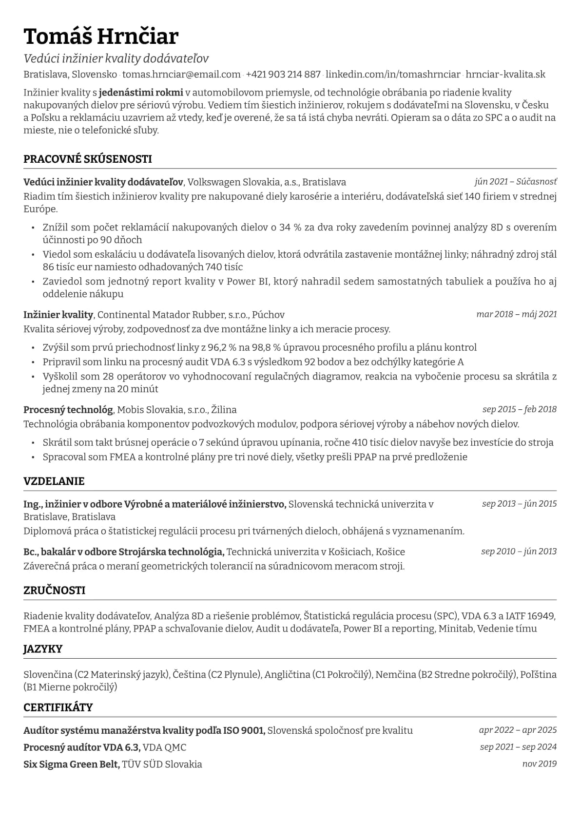 Emerald resume template preview