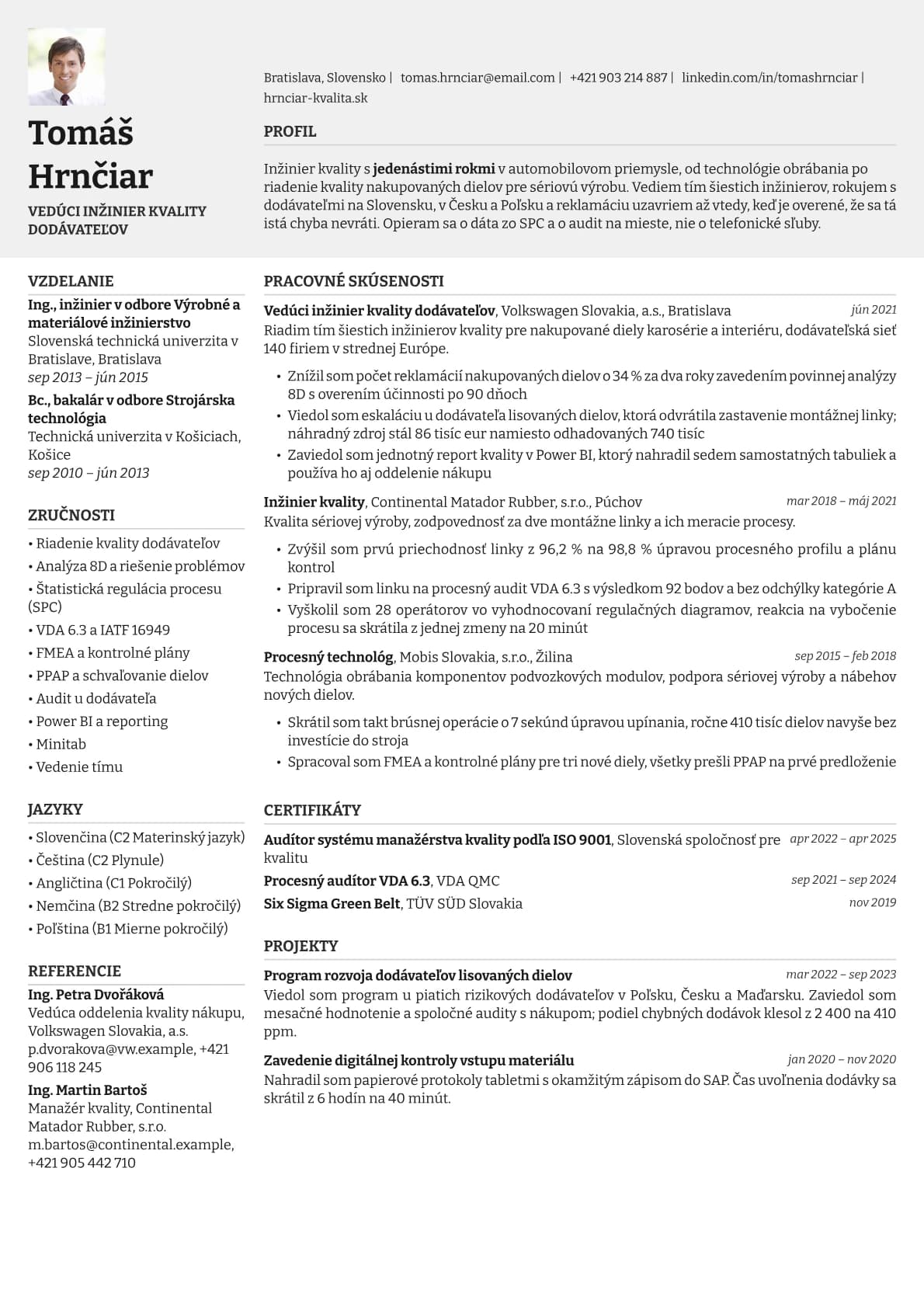 Limestone Photo resume template preview