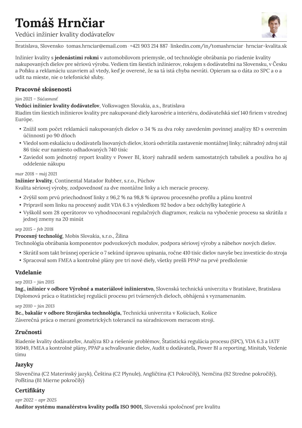 Nickel Photo resume template preview