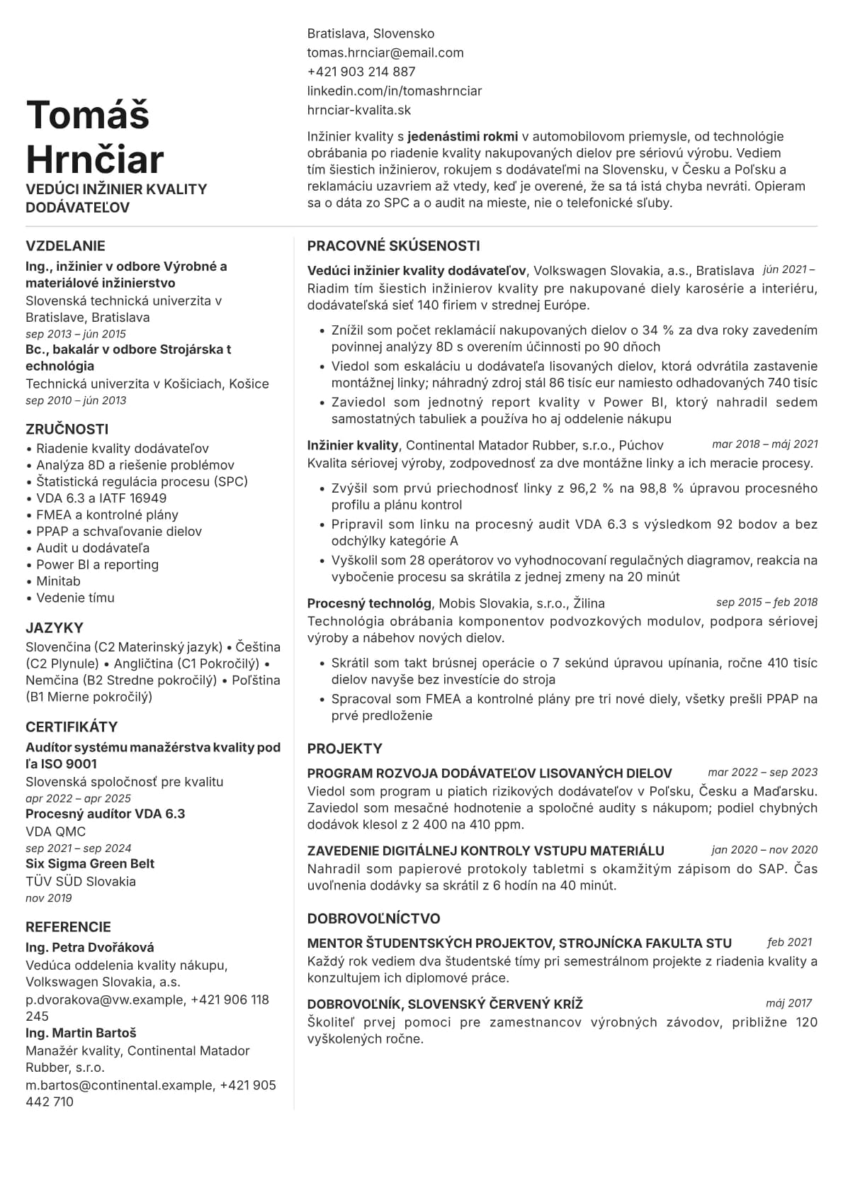 Obsidian resume template preview