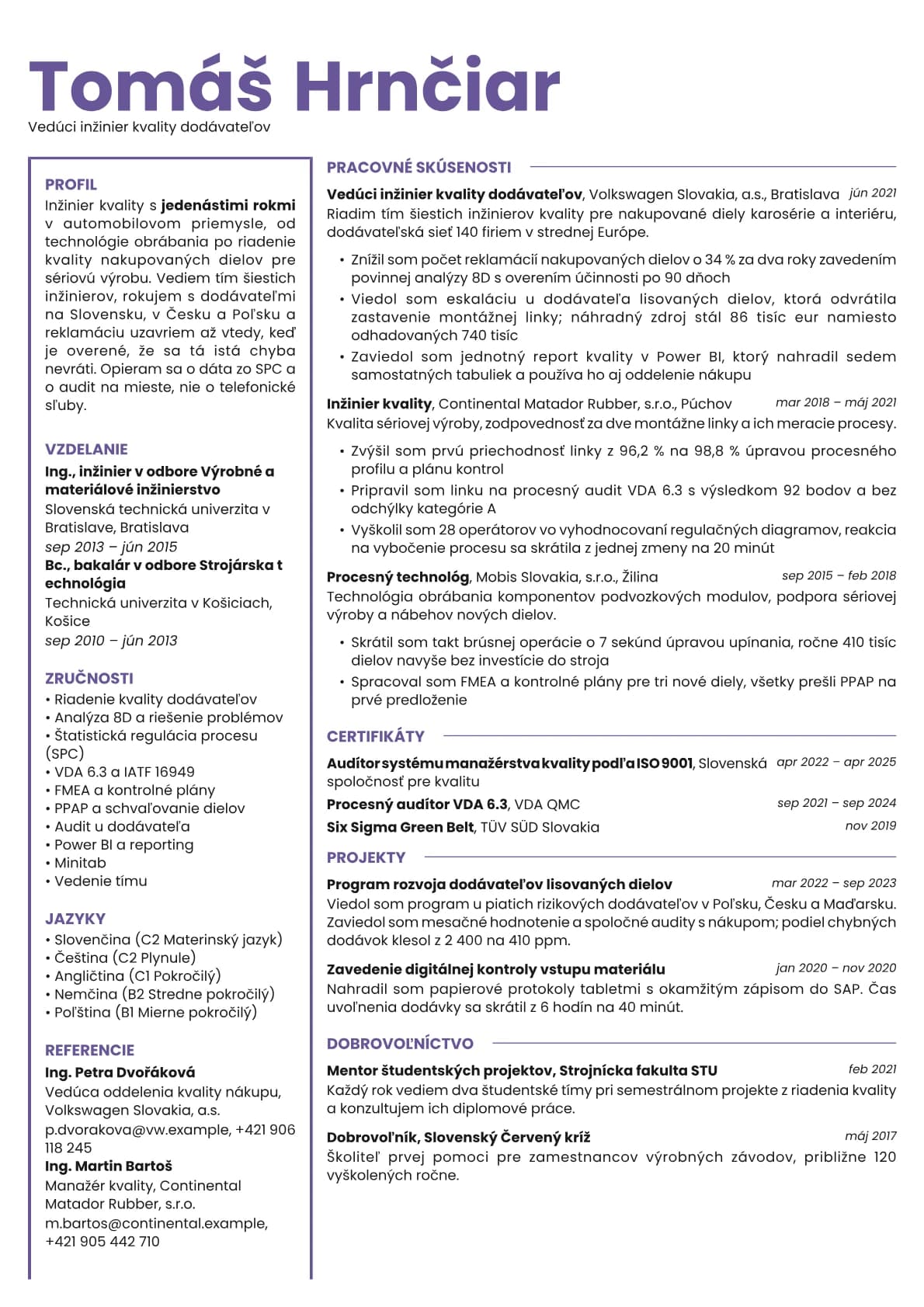 Opal resume template preview