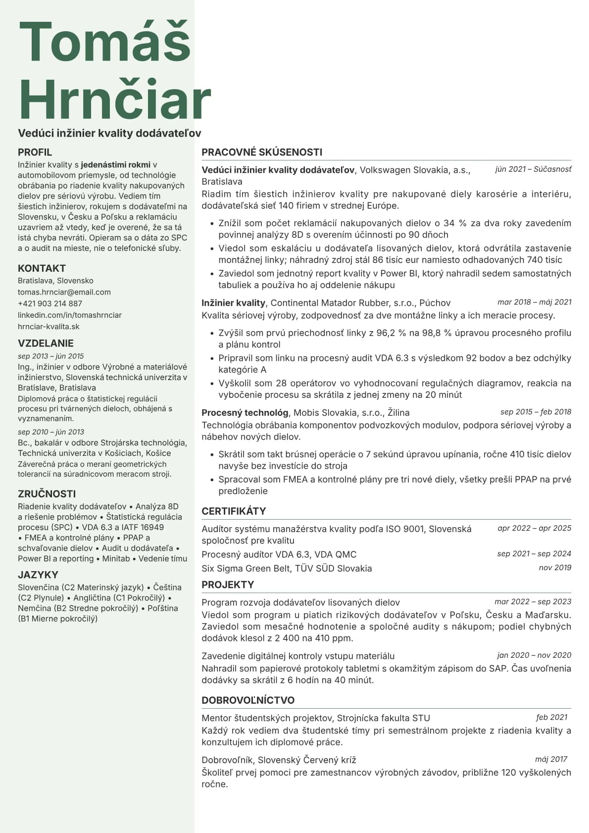 Sage resume template preview