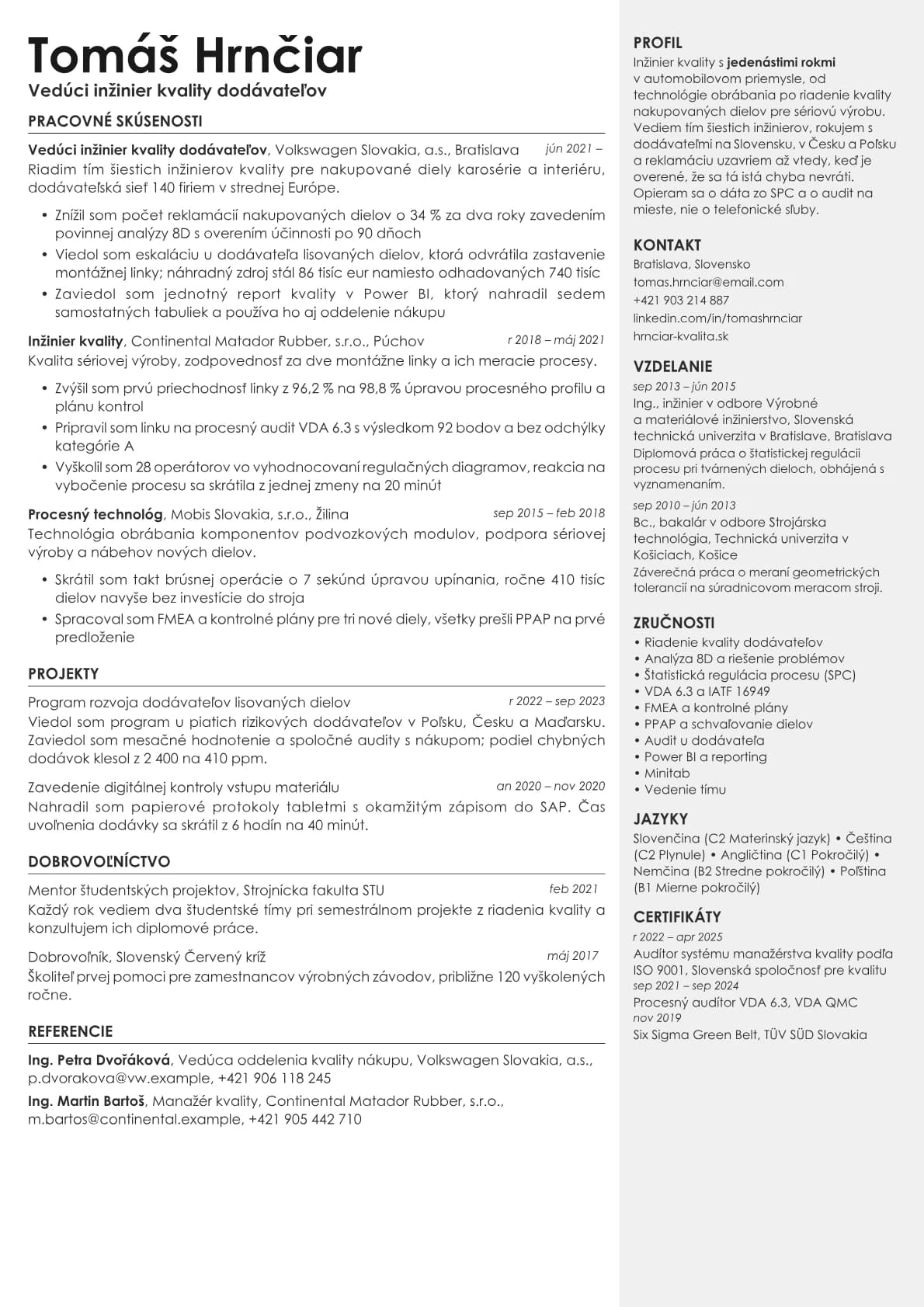 Vanta resume template preview