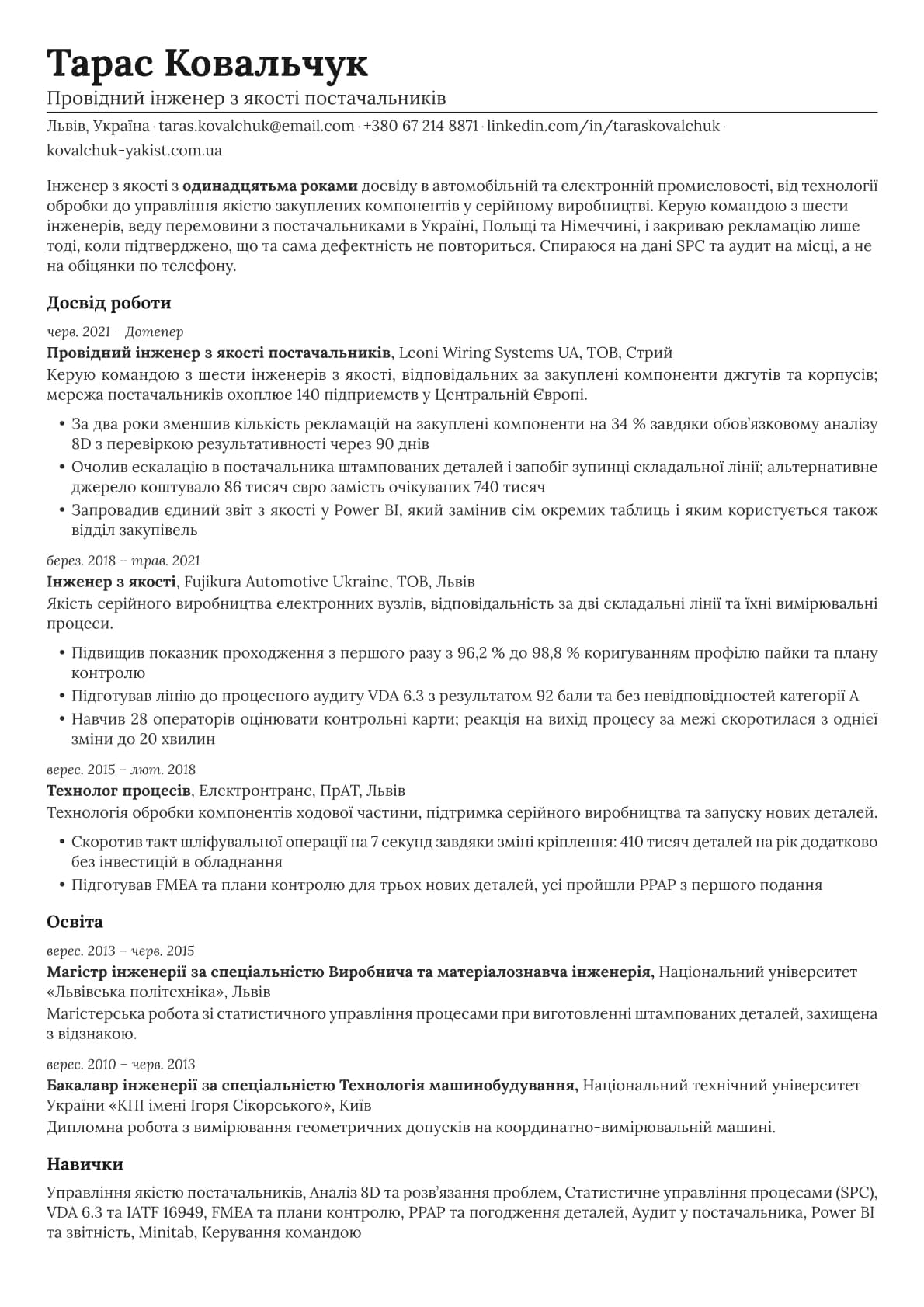 Nickel resume template preview