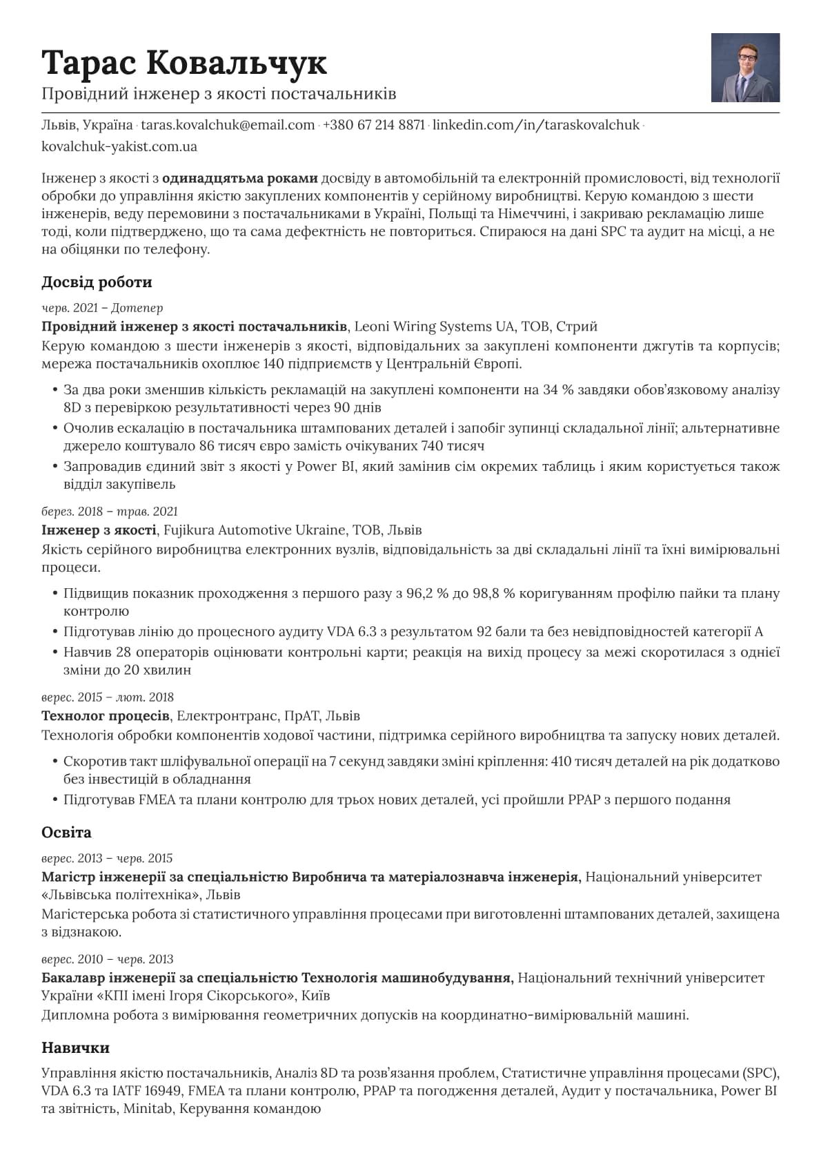 Nickel Photo resume template preview