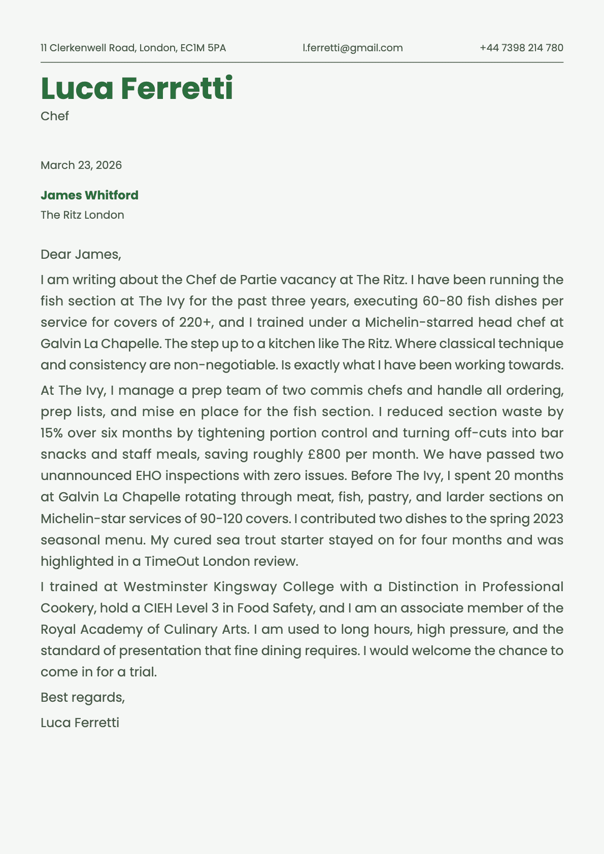 undefined cover letter example