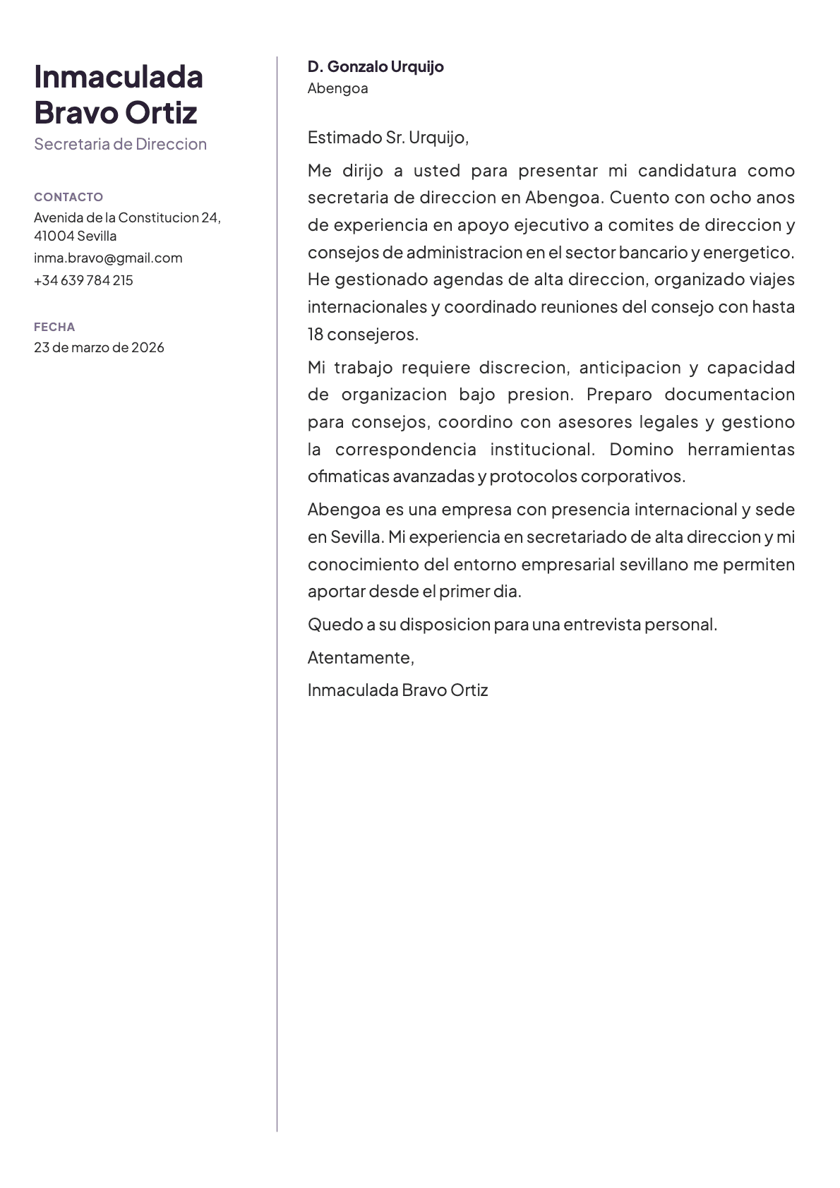 undefined cover letter example