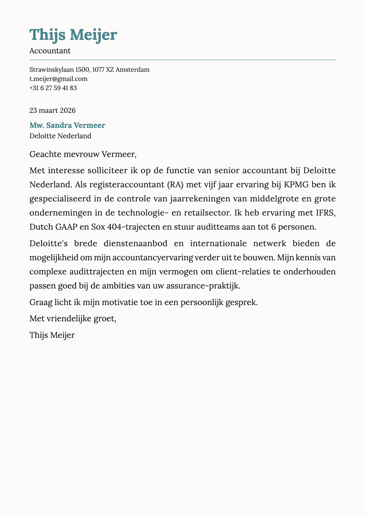 undefined cover letter example