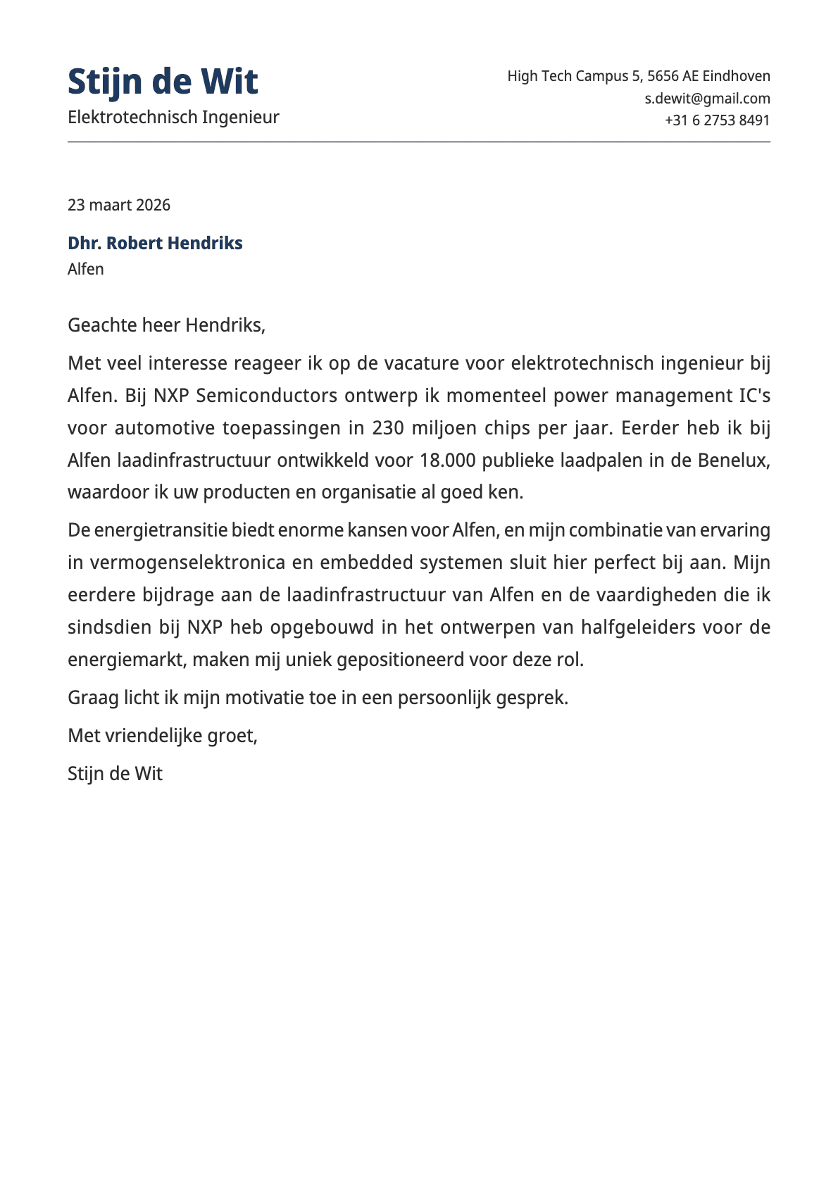 undefined cover letter example