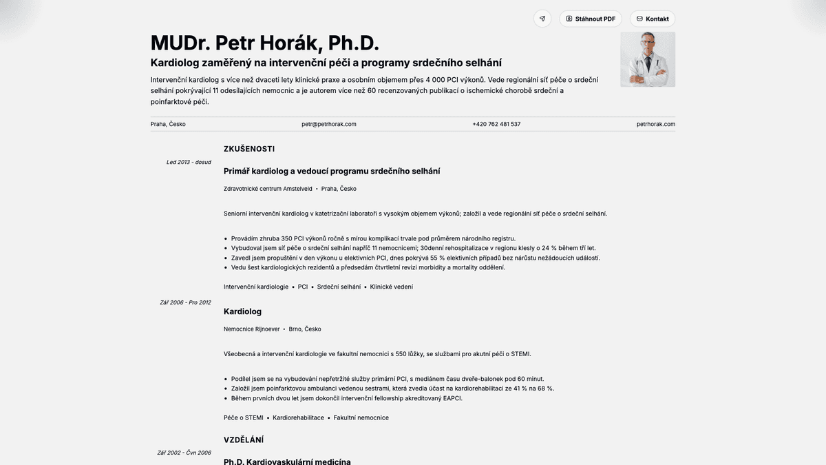 Marble online resume example