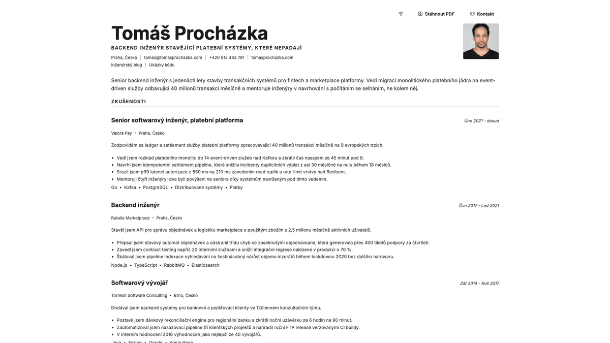 Platinum online resume example