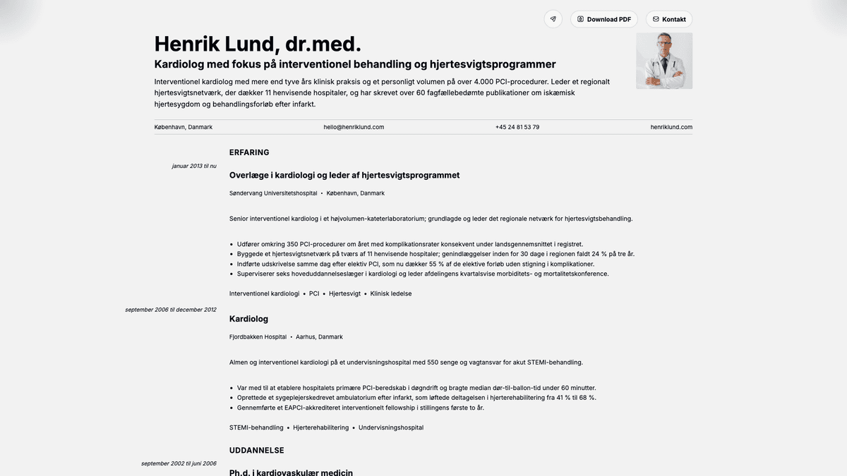 Marble online resume example