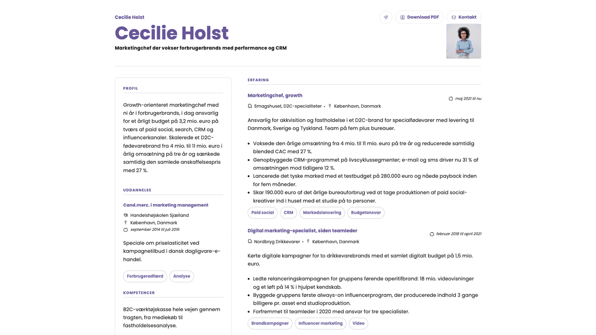Opal online resume example