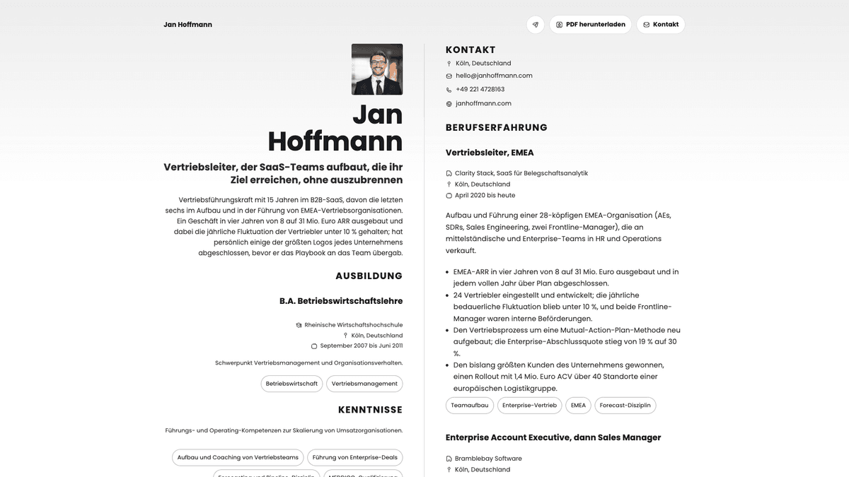 Amber online resume example