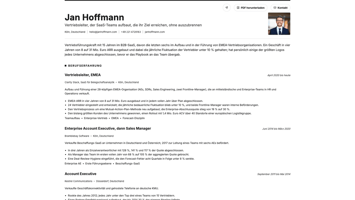 Graphite online resume example