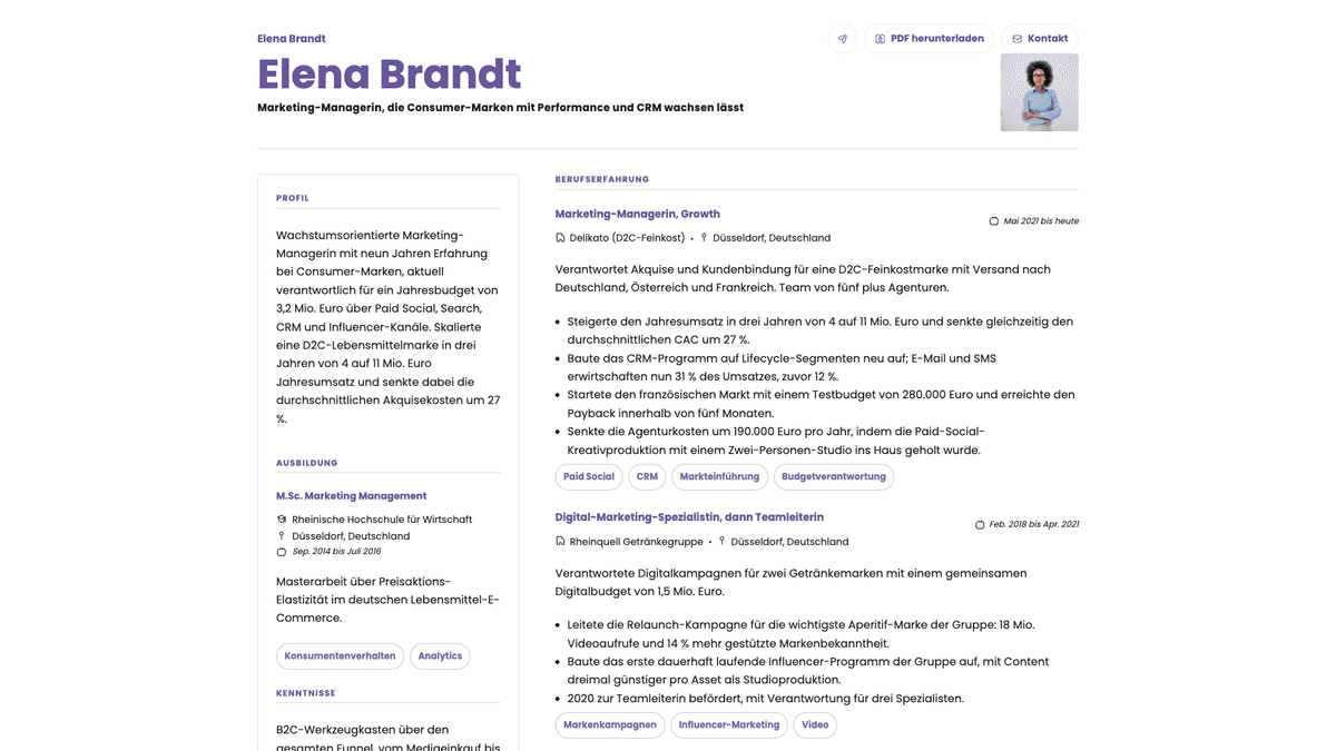 Opal online resume example