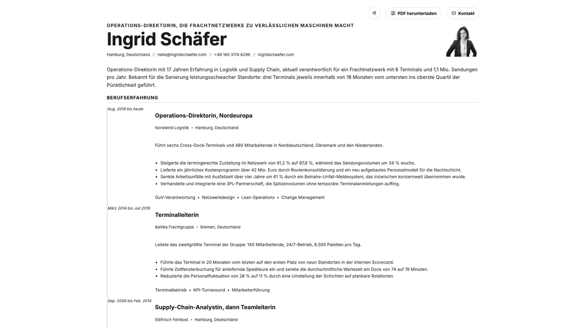 Zinc online resume example