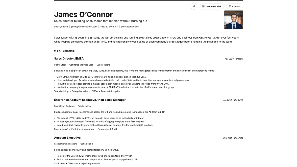 Graphite online resume example