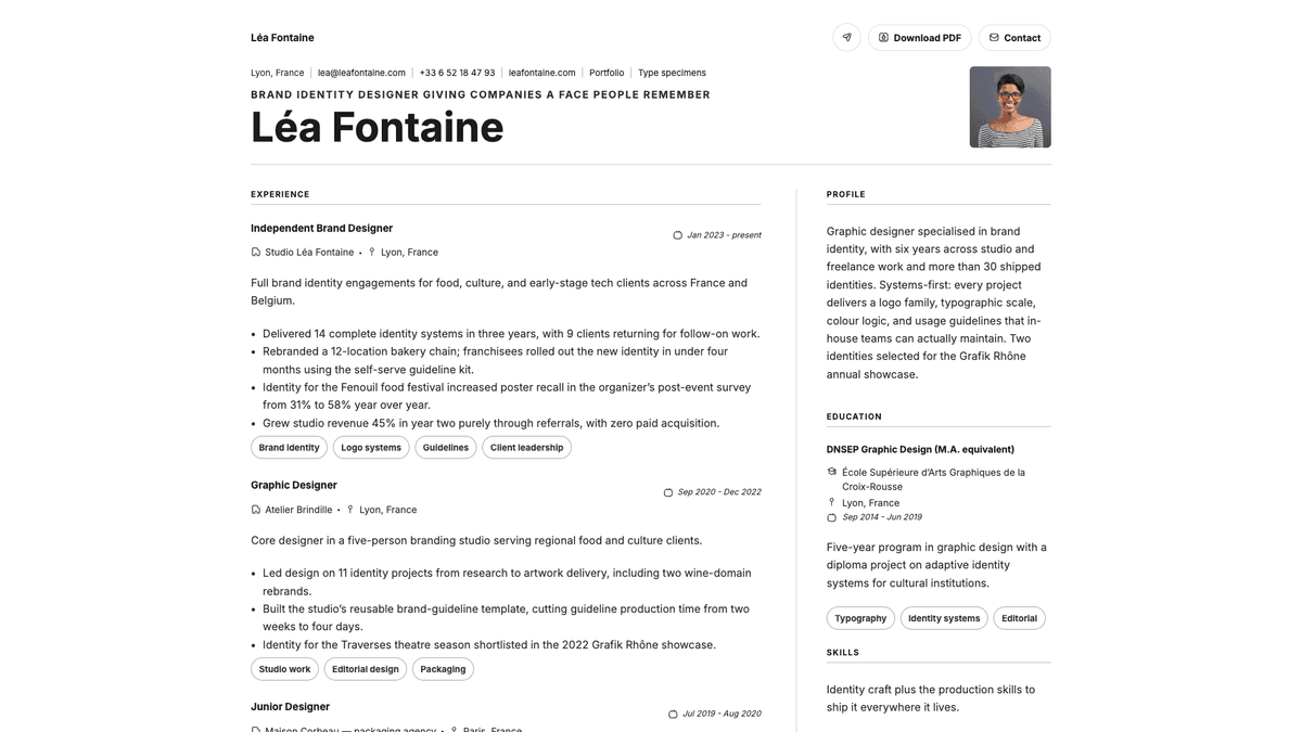 Sapphire online resume example