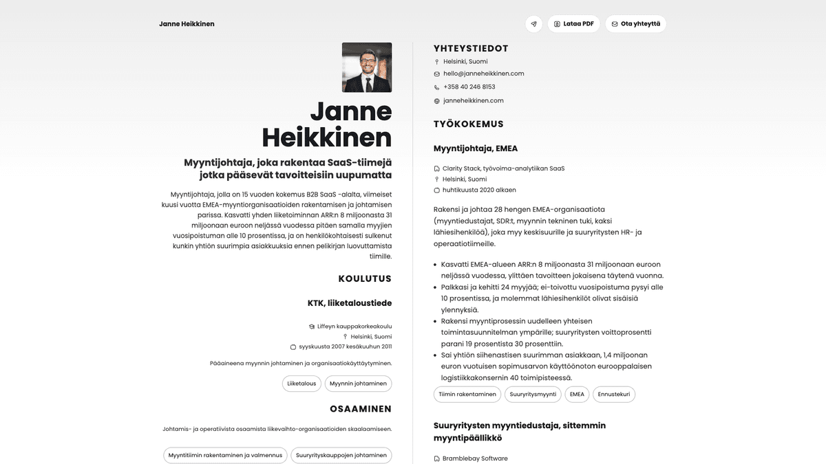 Amber online resume example