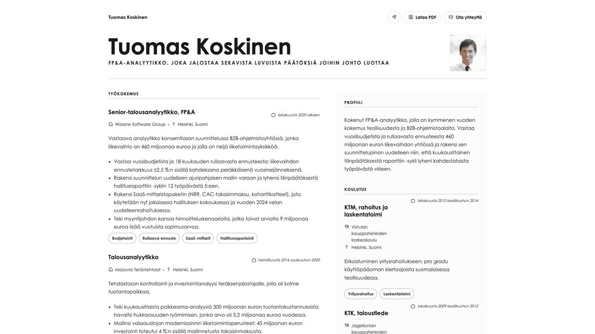 Bronze online resume example