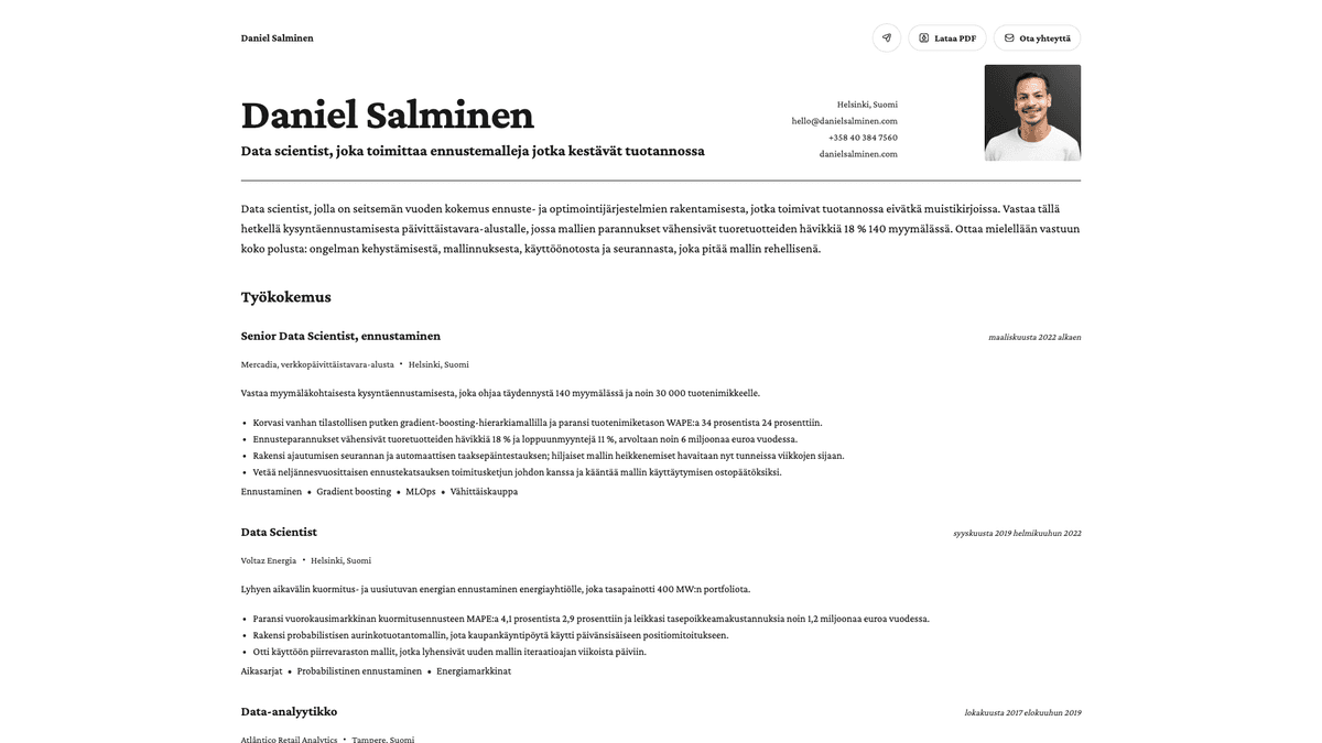 Cobalt online resume example