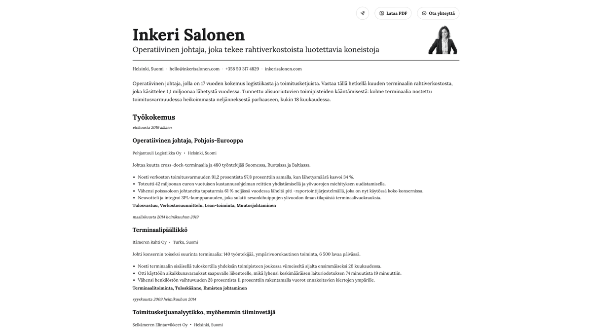 Nickel online resume example
